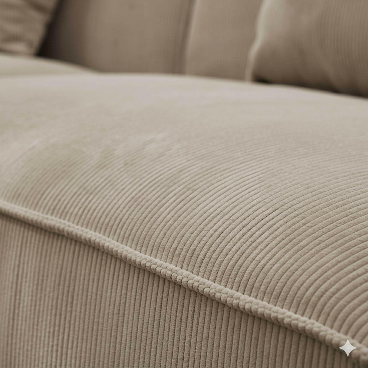 SOFA 3-Sitzer, Taupe - Taupe, Textil (90/76/230cm) - Oviala