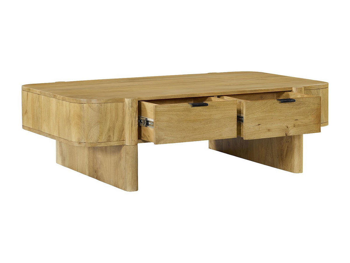 COUCHTISCH - 120 cm x 70 cm - Holz, Platte - Naturfarben Hell MELYRAN - Naturfarben, Holz (70/120/36cm) - Vente-Unique