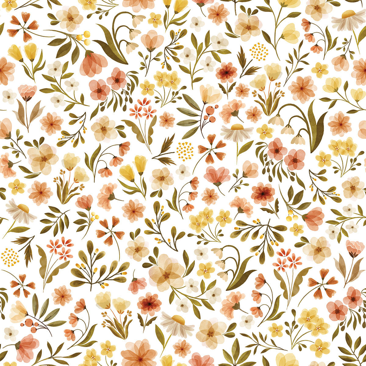 VLIESTAPETE Felidae, Vintage-Blumen 50cm x 10m, Mehrfarbig - Multicolor, Papier (50/1000cm) - Lilipinso