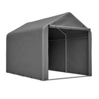 KLEINGARAGE aus Metall 160x220x165 cm Grau mit Rolltor - Grau, Metall (160/165/220cm) - Modfu