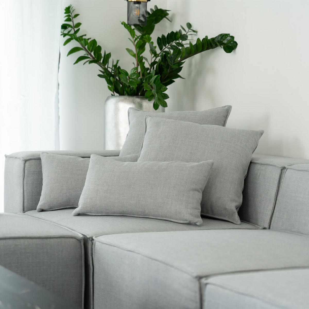 SOFA VERONA M - Hellgrau, M - Hellgrau, Kunststoff/Textil (327/70/120cm) - Home Deluxe