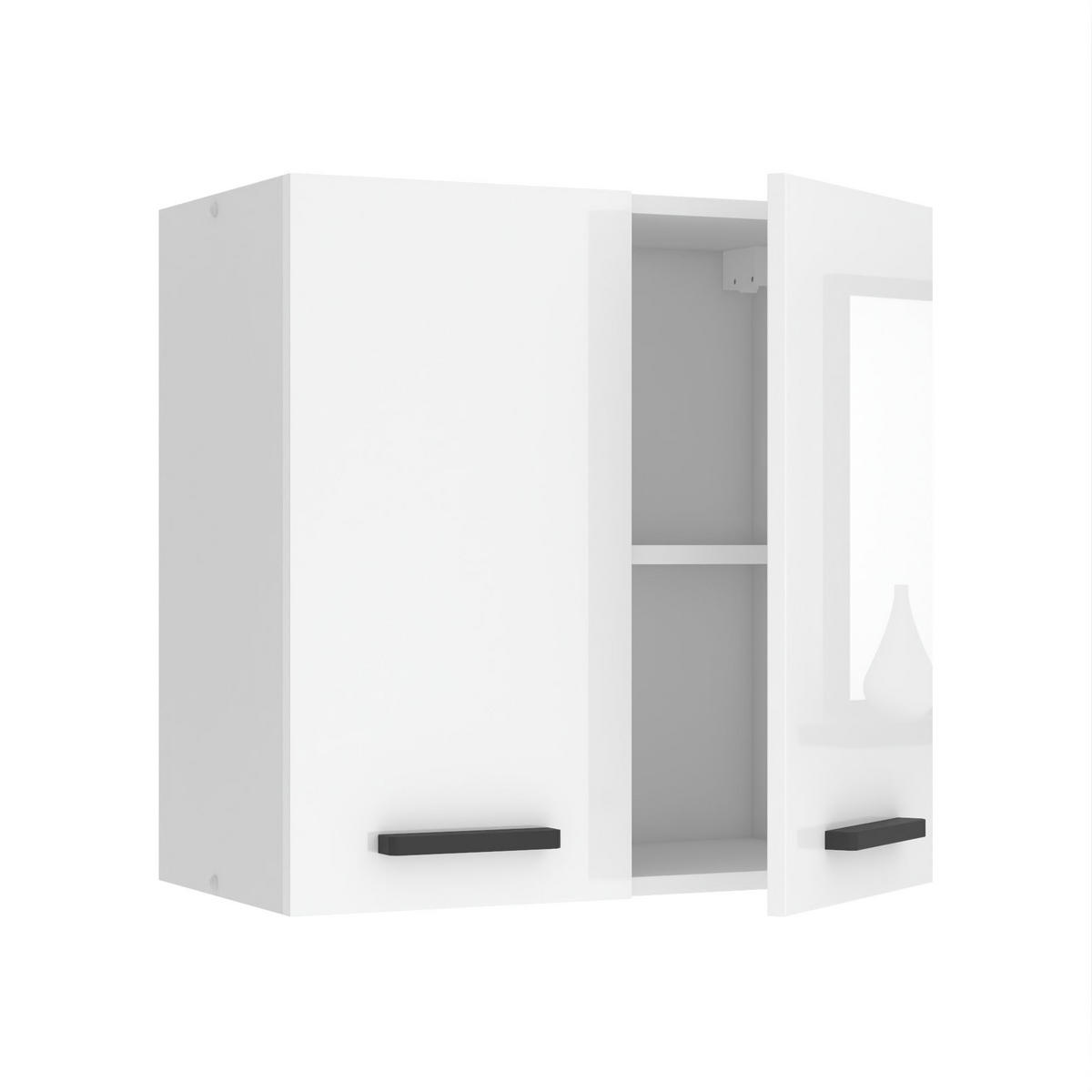 HÄNGESCHRANK SG2 60 cm, mit 2 Türen, Weiß Hochglanz - Weiß, Holz (60/58/29.6cm) - B BELINI GROUP