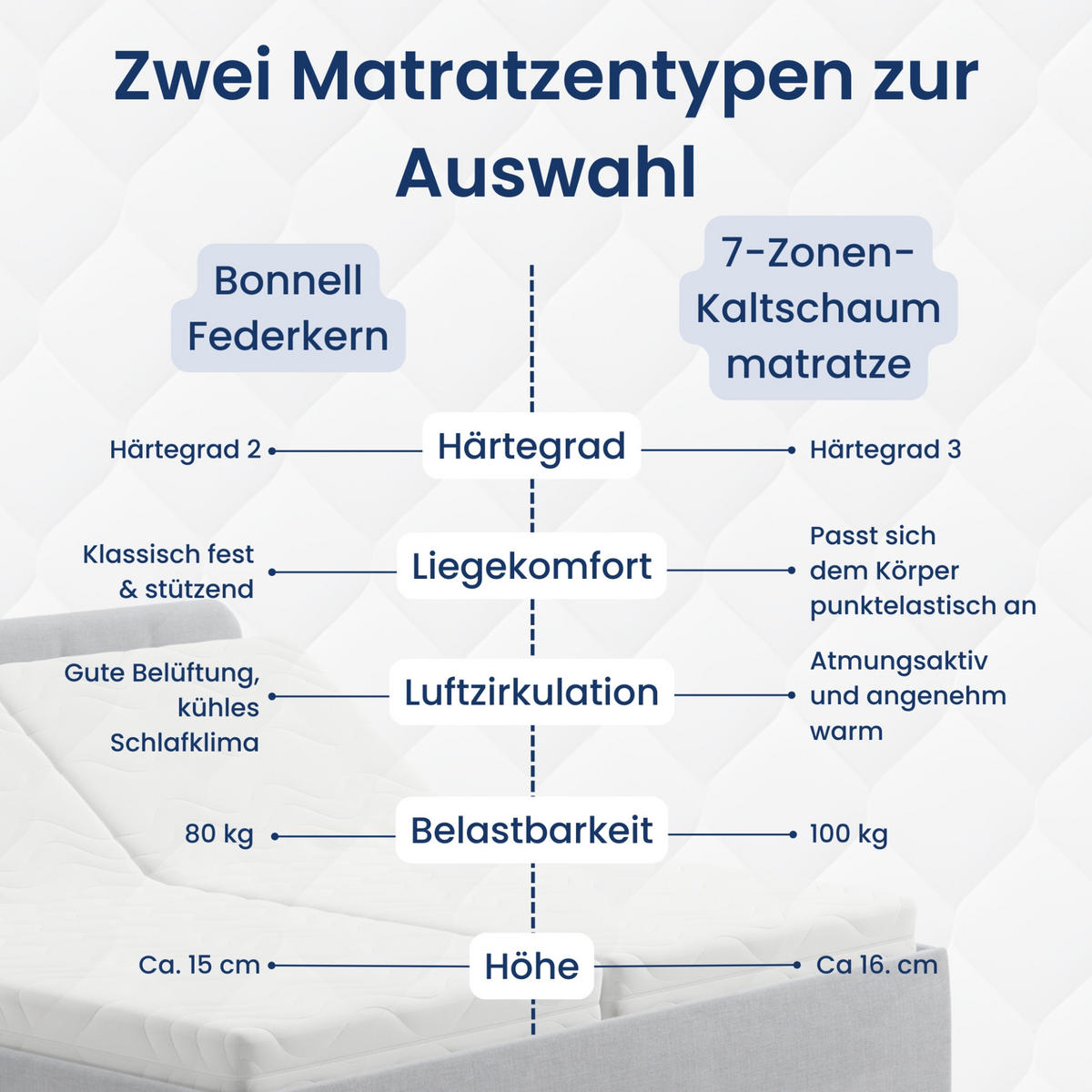 POSLTERBETT mit Kaltschaummatratze 200x200 cm in Grau - Grau, Holzwerkstoff/Textil (200/200cm) - Home Collective