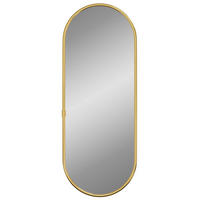 WANDSPIEGEL Golden 40x15 cm Oval - Goldfarben, Glas (15/40/1cm) - furnicato