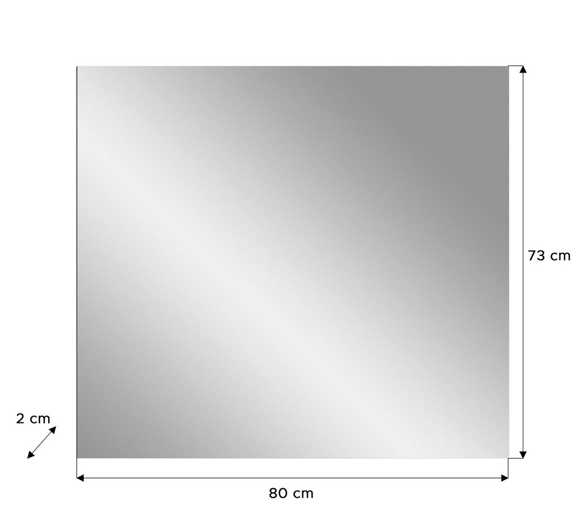 GARDEROBENSPIEGEL grau, Wandspiegel 80 x 73 cm - Grau, Glas/Holzwerkstoff (80/73/2cm) - Inn.Furn