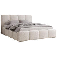 POLSTERBETT 160x200 cm Zenna Boucle mit Bettkasten, Lattenrost, Creme - Creme, Holz/Textil (160/200cm) - Emporius