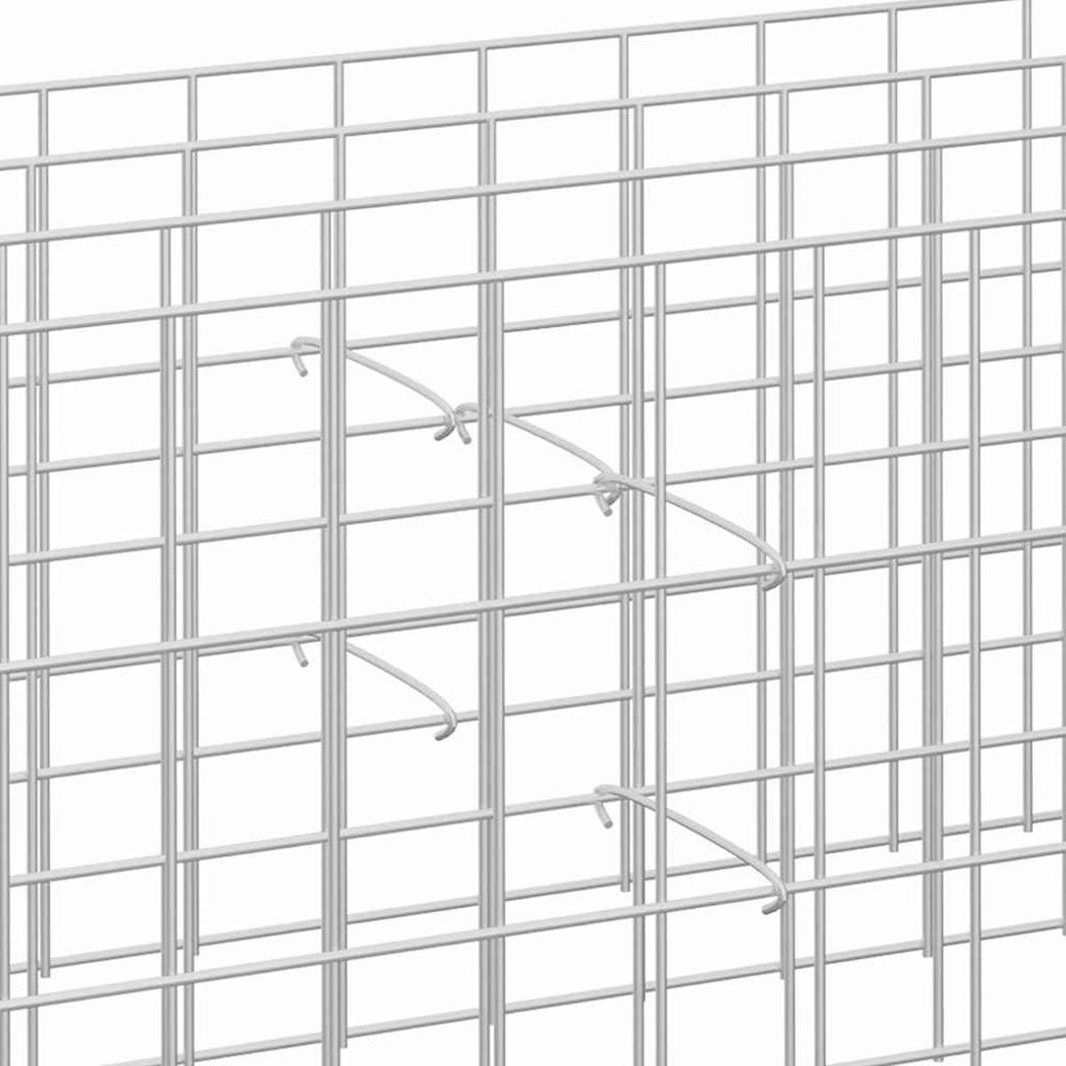 GABIONEN-DISTANZHALTER 50Er Set Verzinkter Stahl 10 Cm - Silberfarben, Metall (0.35/0.35cm) - vidaXL