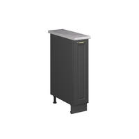 APOTHEKERSCHRANK Fame-Line, Anthrazit-Gold Landhaus/Anthrazit, 20 cm, AP Marmor - Anthrazit, Holzwerkstoff (20/82/60cm) - Vicco