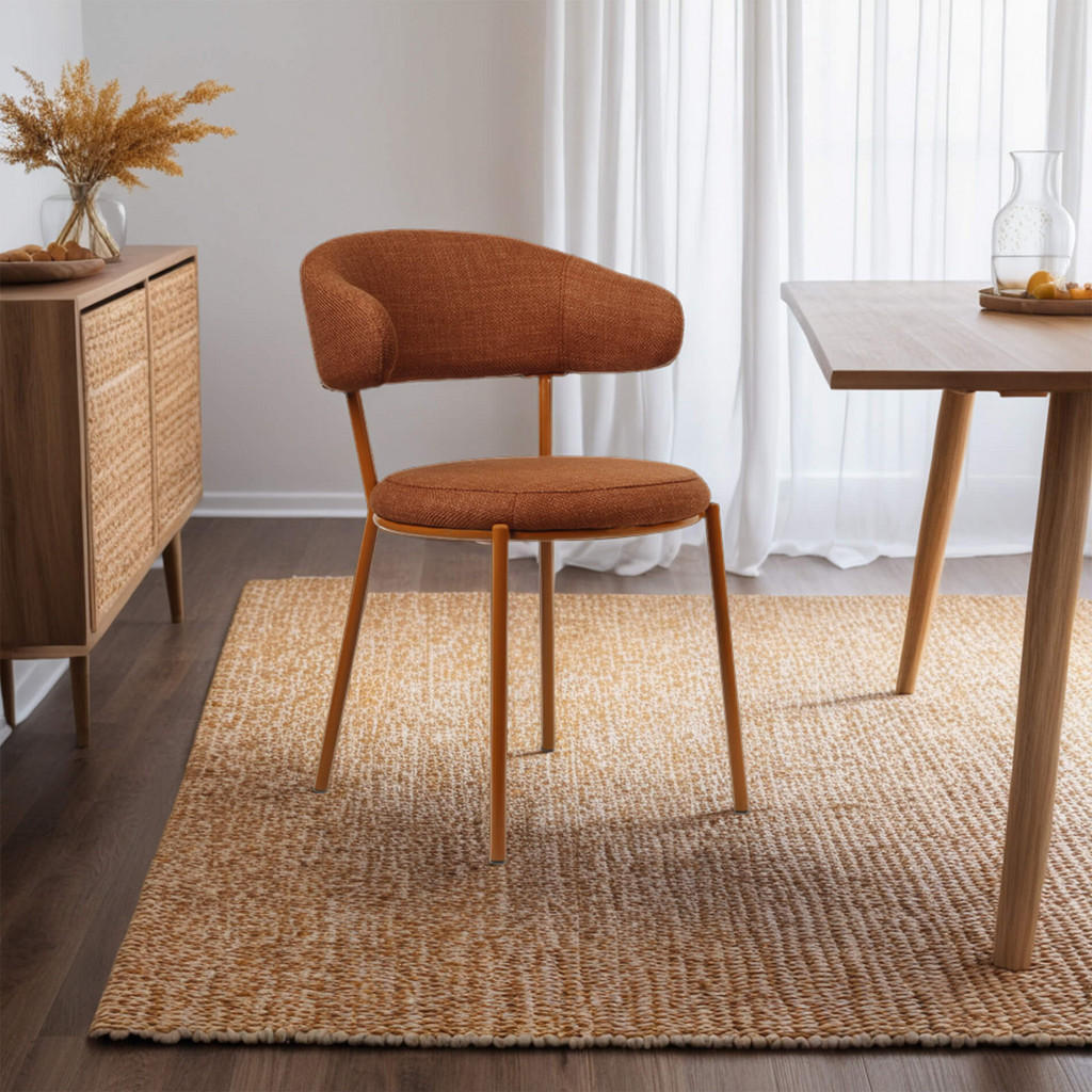 Thumbnail - Mobili Rebecca Stühle, Dunkelorange, Textil, 47.5x80.5x57.5 cm, Esszimmer, Stühle, Esszimmerstühle, Vierfußstühle