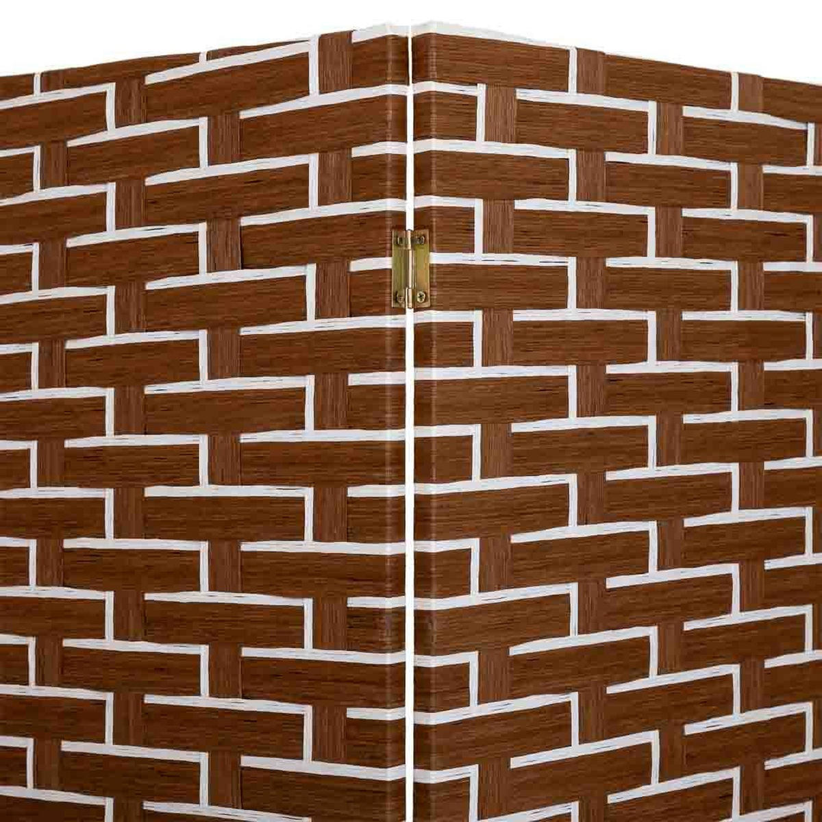 PARAVENT aus geflochtenem Papier mit 4 PANEELE, 3x180cm - Rotbraun, Papier (200/180/3cm) - Wanderlust