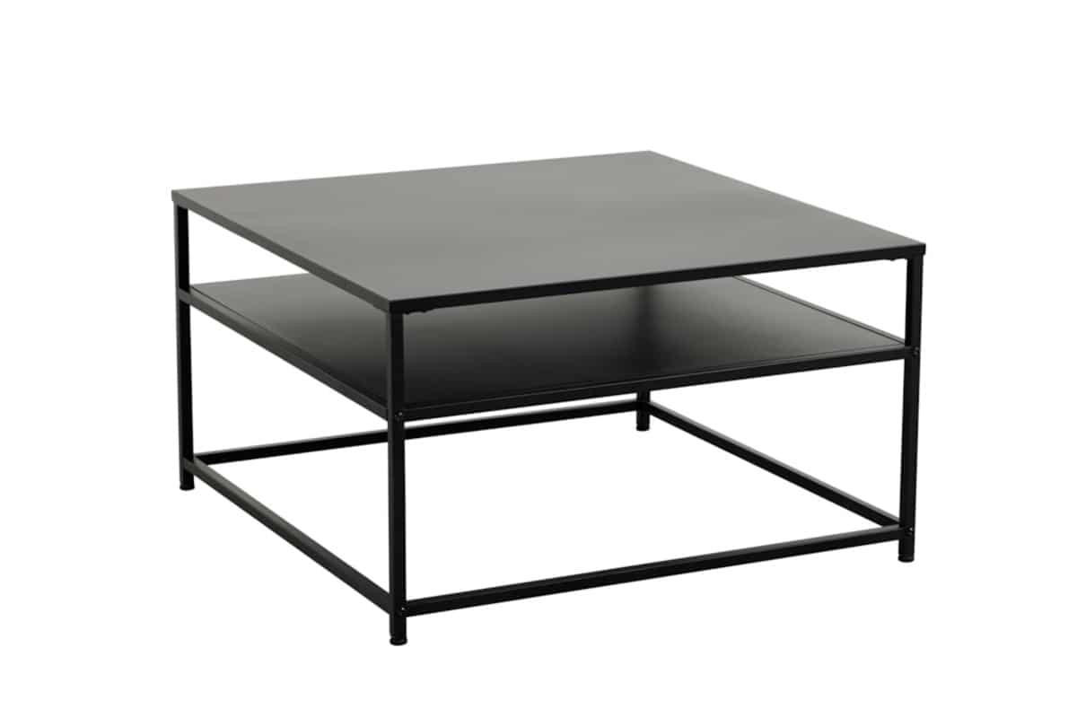 COUCHTISCH DURA STEEL Stahl quadratisch Schwarz 70cm - Schwarz, Metall (70/70/40cm) - riess-ambiente