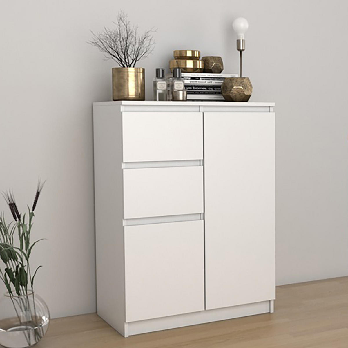 KOMMODE Karita - Weiß, Holzwerkstoff (40/97/70cm) - Home Collective