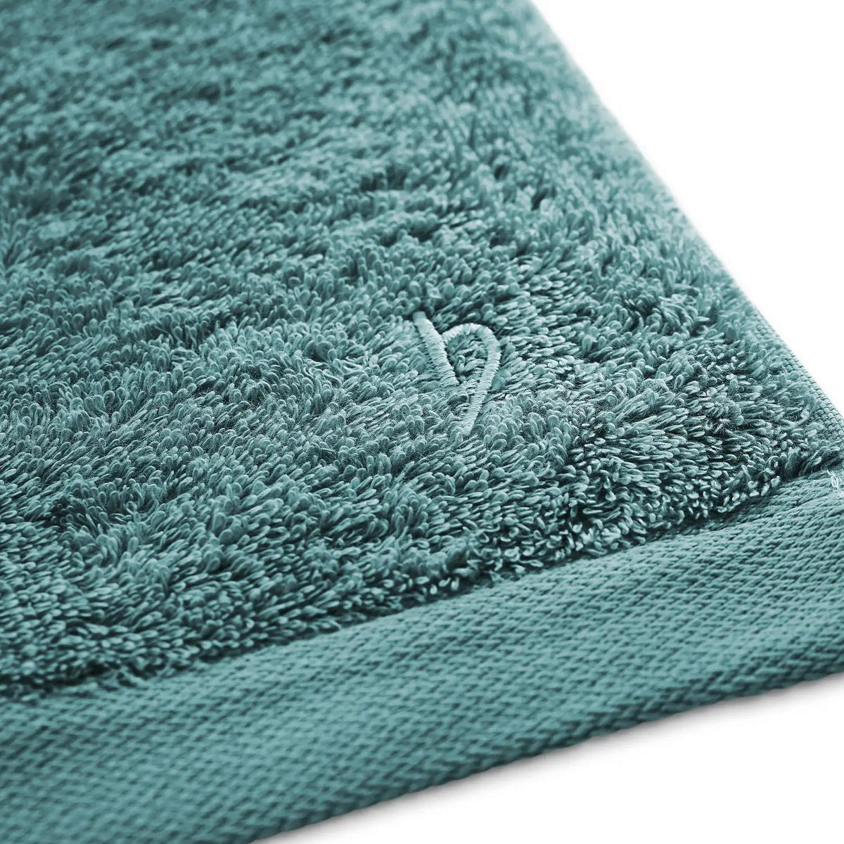 SEIFTUCH 3er Set Pura Ozeangrün - Dunkelgrün, Textil (30/30cm) - Herzbach Home