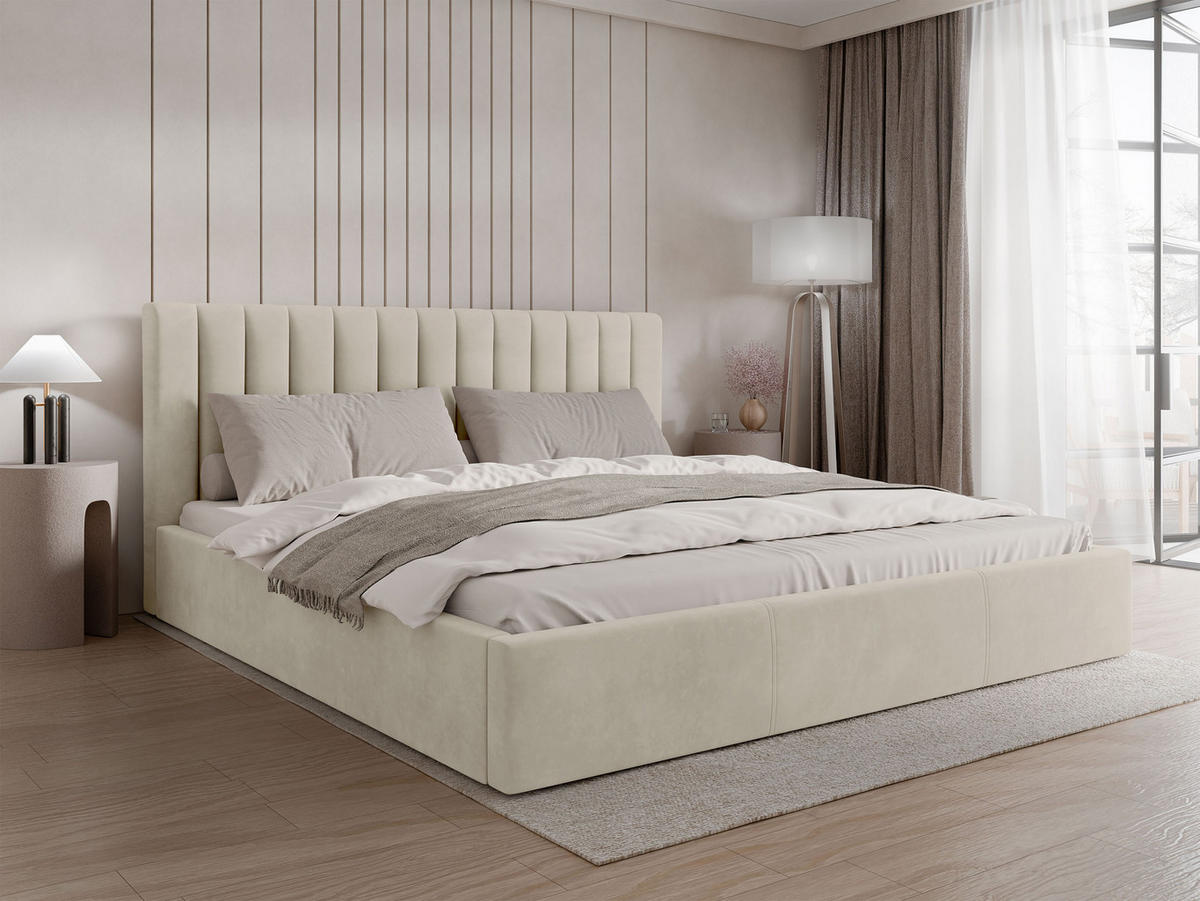 POLSTERBETT Cosmo - Beige/Naturfarben, Holz/Holzwerkstoff (200/200cm) - MIRJAN24