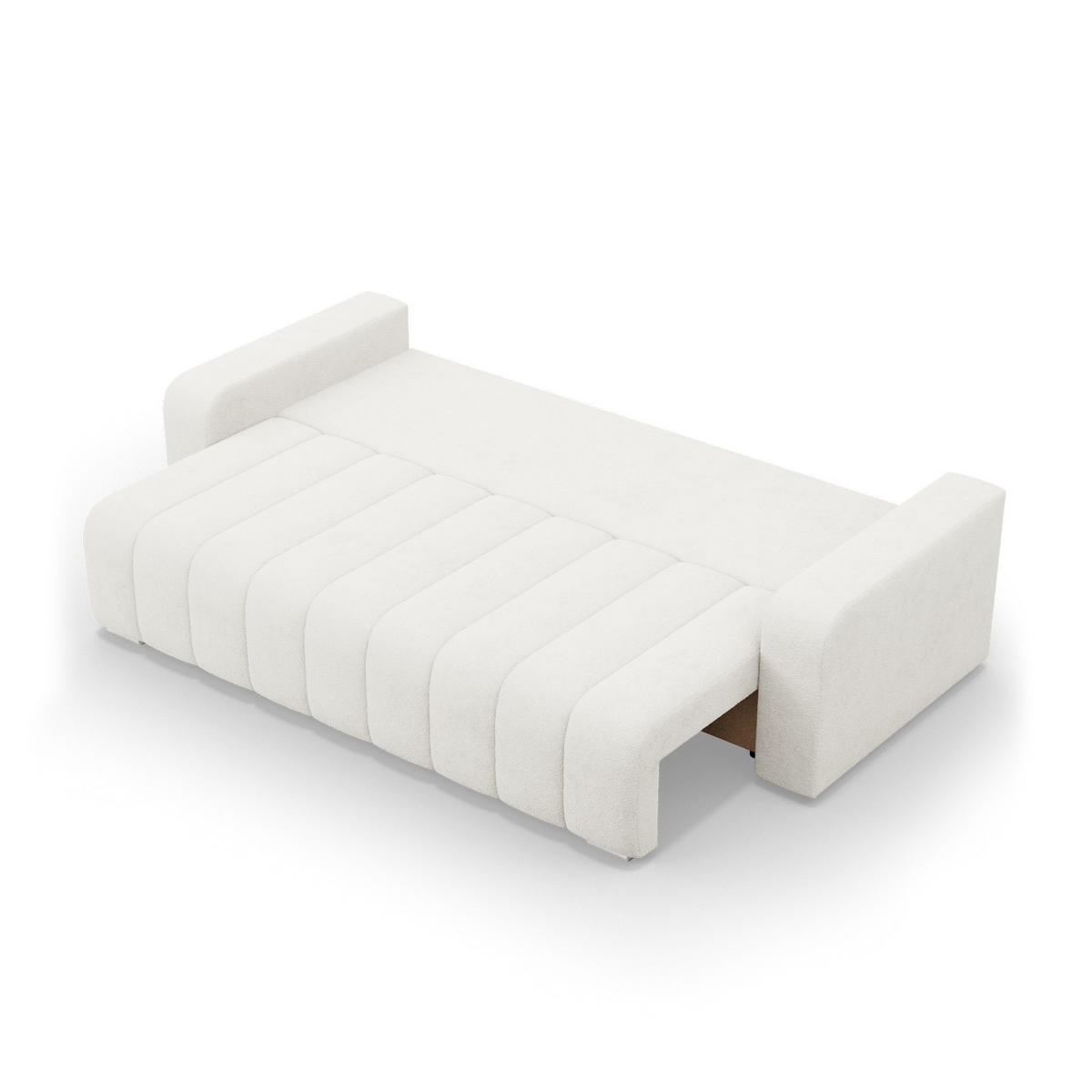 SOFA 3-SITZER MIT SCHLAFFUNKTION ABRIELLE Creme - Creme, Textil (97/87/227cm) - Mebligo