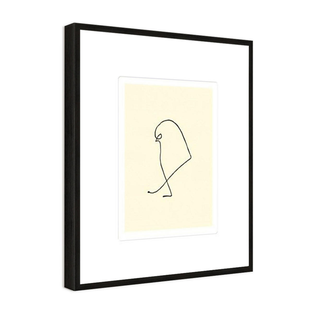 BILD gerahmt 53x63 cm Pablo Picasso „Der Sperling“ - Weiß, Holz (53/63cm) - artissimo