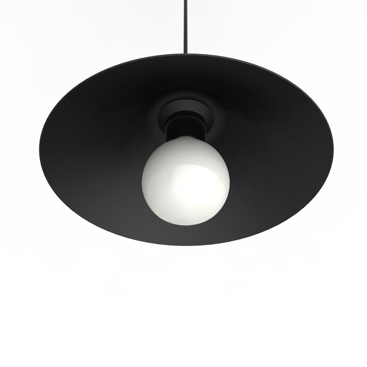HÄNGELEUCHTE Chapeau - Schwarz, Metall (25/25/10cm) - Lumicom