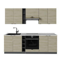 KUHINJSKA ENOTA Fame-Line Hrastova plošča/antracitna barva 235 cm , DP Marmor - barve hrasta/antracit, leseni material (235/206.8/60cm) - Vicco
