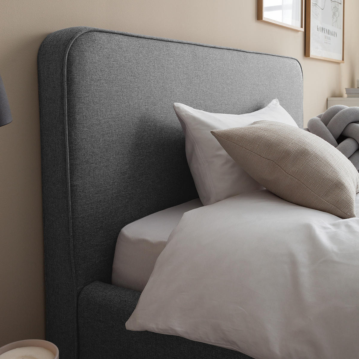 POLSTERBETT - Grau, Textil (140/200cm) - home24