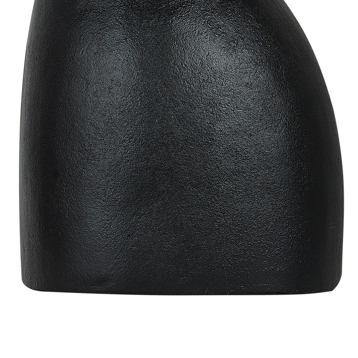 DEKOVASE Aluminium schwarz Narbada - Schwarz, Metall (36cm) - Beliani