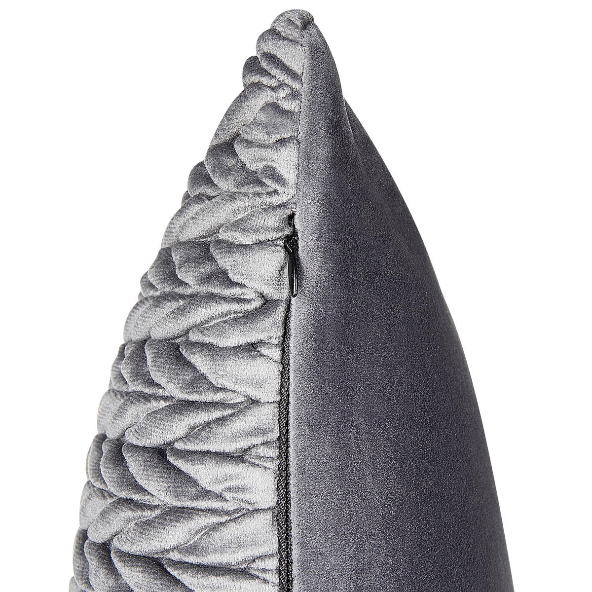 DEKORATIVNÍ POLŠTÁŘ sada 2 ks Šedý 45/45 cm Eclipta - šedá, textil (45/45cm) - Beliani