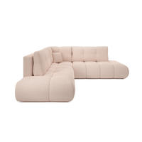 ECKSOFA DUCA II L-S Orange Jersey mit Schlaffunktion - Orange, Holz (266.5/266.5cm) - MASSENO