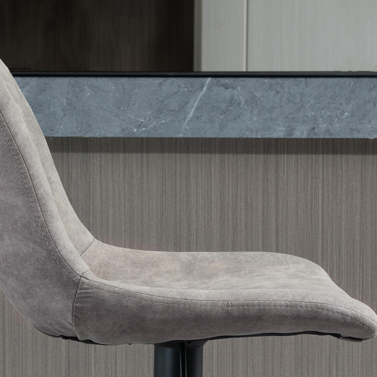 BARHOCKER 2er-Set Grau 46.5/43.0/110.0 cm - Grau, Textil (43/110/46.5cm)