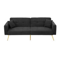 SCHLAFSOFA Lammwollstoff mit verstellbarer Rückenlehne und Seitentaschen Antikgrau 175/64/72 cm - Grau, Textil (64/72/175cm) - Redom