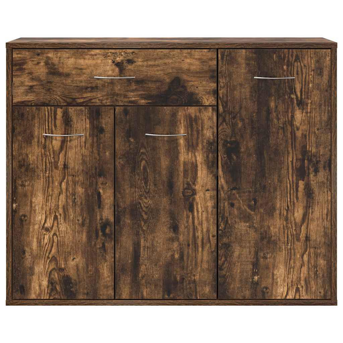 SIDEBOARD Räuchereiche 88/30/70 Cm Holzwerkstoff - Dunkelbraun/Grau, Holz/Holzwerkstoff (88/70/30cm) - vidaXL