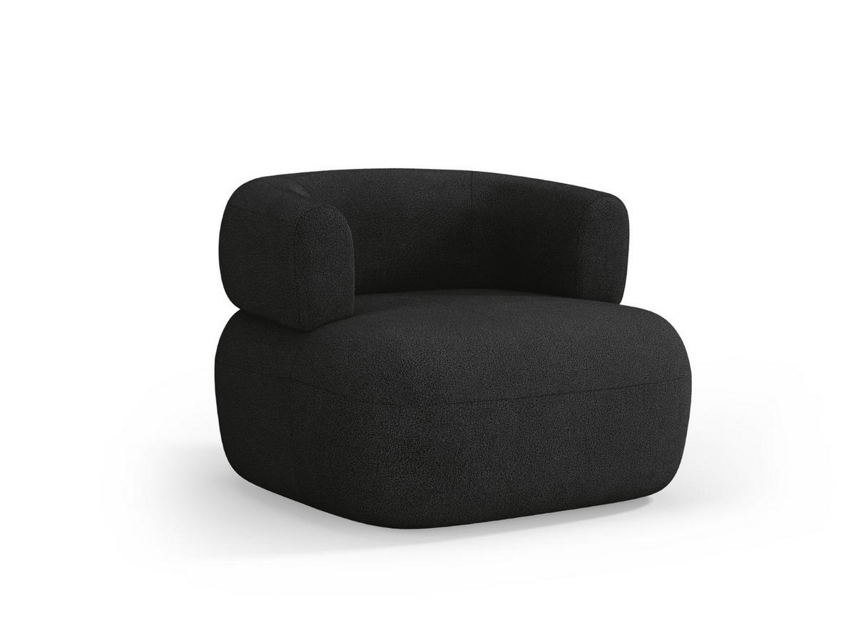 SESSEL Jenny aus Boucle schwarz - Schwarz, Textil (88/73/90cm) - Micadoni