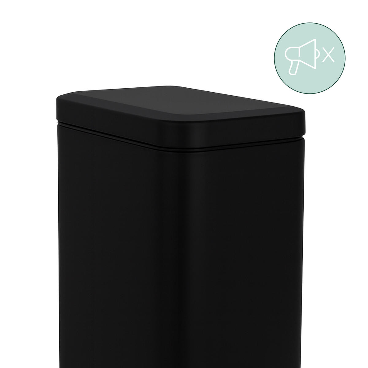 BAD-MÜLLEIMER - Schwarz, Kunststoff/Metall (14/29.5/26cm) - Relaxdays
