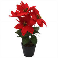 WEIHNACHTSSTERN Künstliche Blume 29 cm - Rot, Kunststoff (29cm) - Home Styling Collection