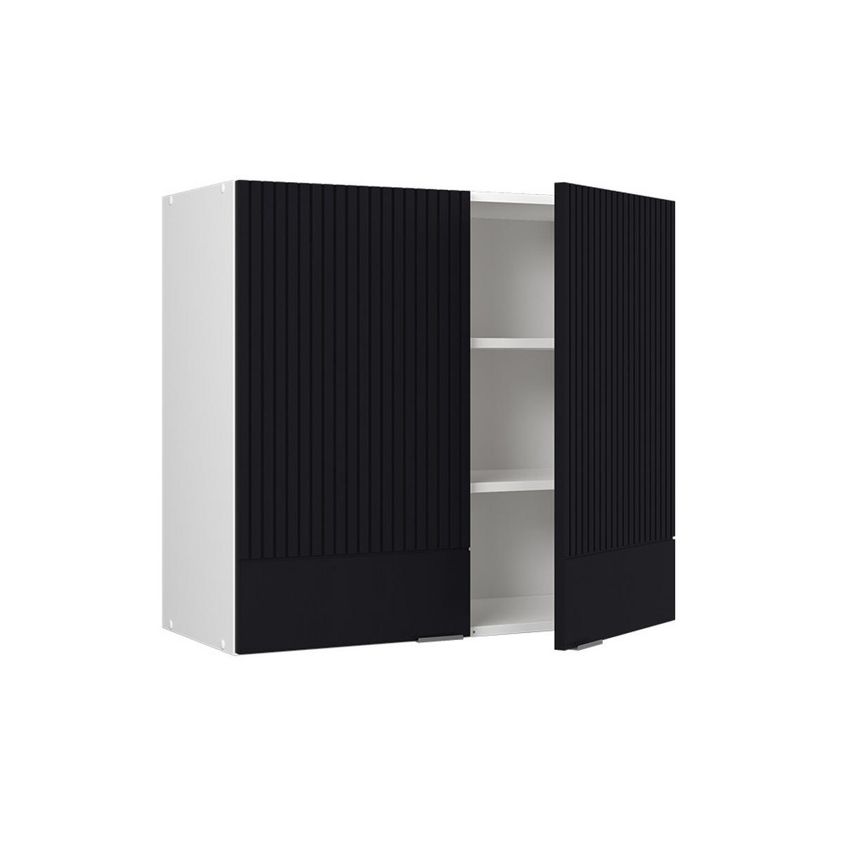 HÄNGESCHRANK Fame-Line Schwarz gestreift 80 cm - Schwarz/Weiß, Holzwerkstoff (80/72/34.1cm) - Vicco