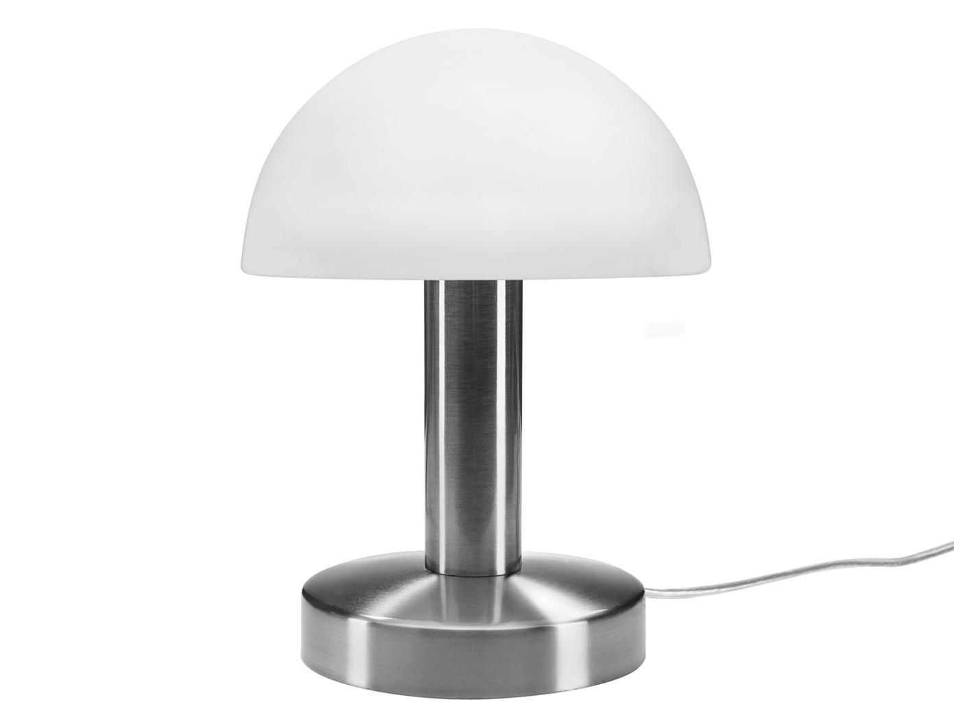 TISCHLEUCHTE Höhe 21cm, mit Touch Dimmer - Silberfarben/Weiß, Glas/Metall (16/16/21cm) - meineWunschleuchte