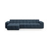 ECKSOFA links Kendal aus strukturiertem Stoff marineblau 5 Sitzplätze - Blau, Textil (173/357cm) - Micadoni