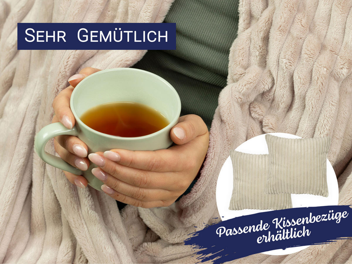 KUSCHELDECKE, 150 x 200 cm, 100% Polyester, Beige - Beige, Textil (150/200cm)
