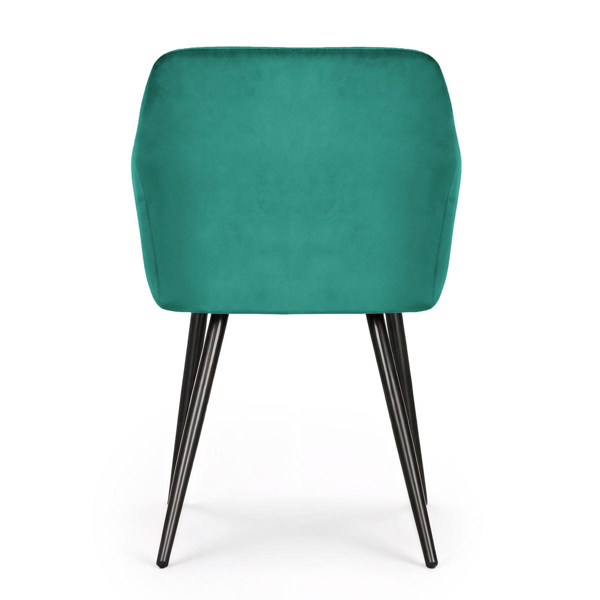 POLSTERSTUHL 2er Set, Metallbeine Grün, Schwarz 54,5/83/58 - Schwarz/Grün, Textil (55/83/58cm) - RAUMHIRSCH FURNITURE