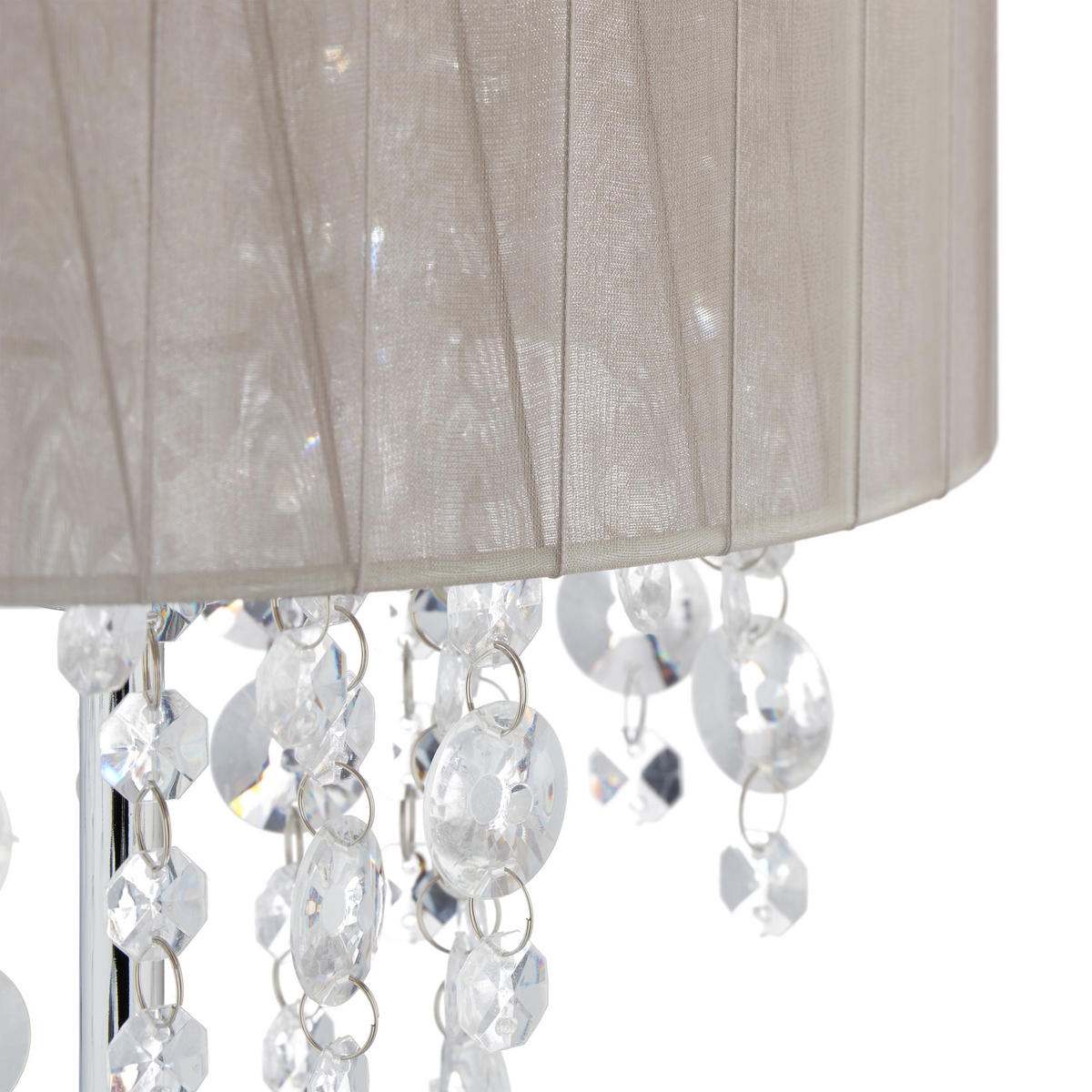 TISCHLAMPE - Multicolor, Kunststoff/Textil (24/24/43cm) - Relaxdays