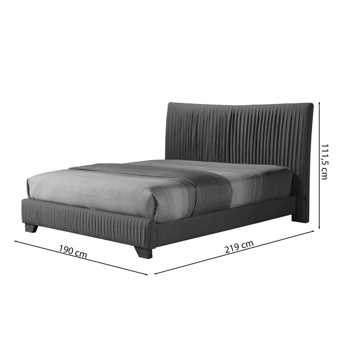 POLSTERBETT Bratan Grau 160/200 cm - Braun/Grau, Holz/Textil (160/200cm) - Selsey
