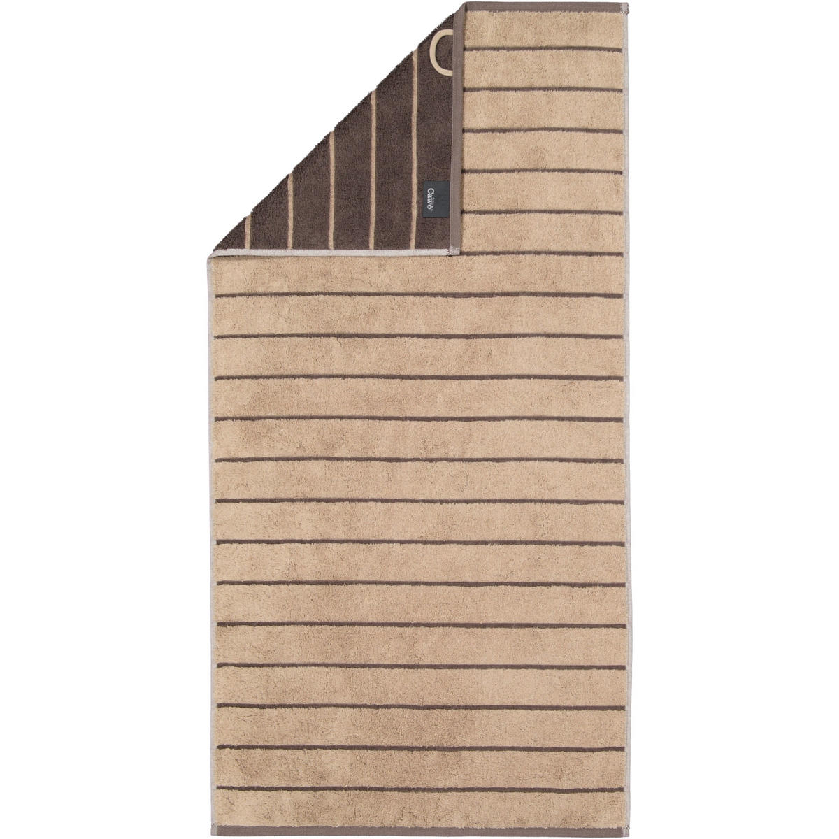 HANDTUCH BALANCE DOUBLEFACE 6232 SAND - 39 - Beige, Textil (50/100cm) - Cawoe