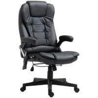 MASSAGESESSEL Bürostuhl Drehstuhl mit Wärmefunktion Chefsessel Bürosessel - Schwarz, Kunststoff (70/121/70cm) - HOMCOM