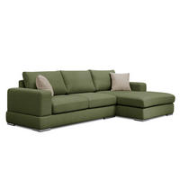 ECKSOFA OTTO 4-Sitzer, grün - Grün, Holzwerkstoff/Textil (279/159cm) - Courtois Laville