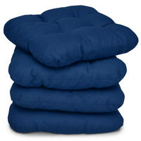 STUHLKISSEN Lisa 40/40/8 cm Dunkelblau 4tlg - Dunkelblau, Textil (40/40cm) - Beautissu 