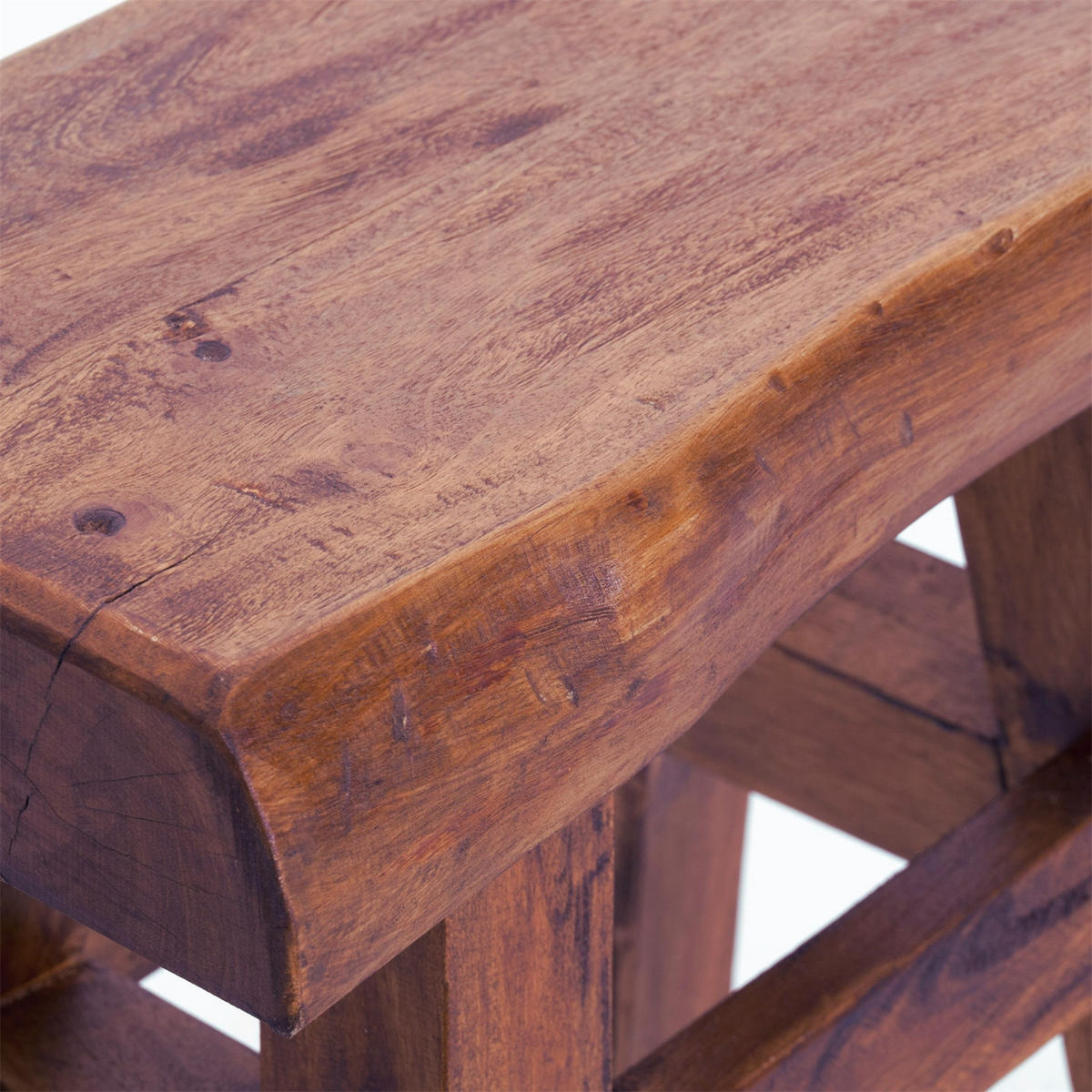 HOCKER VINTAGE 40 Massivholz 02 hellbraun - Hellbraun, Holz (45/43/27cm) - DESIGN DELIGHTS