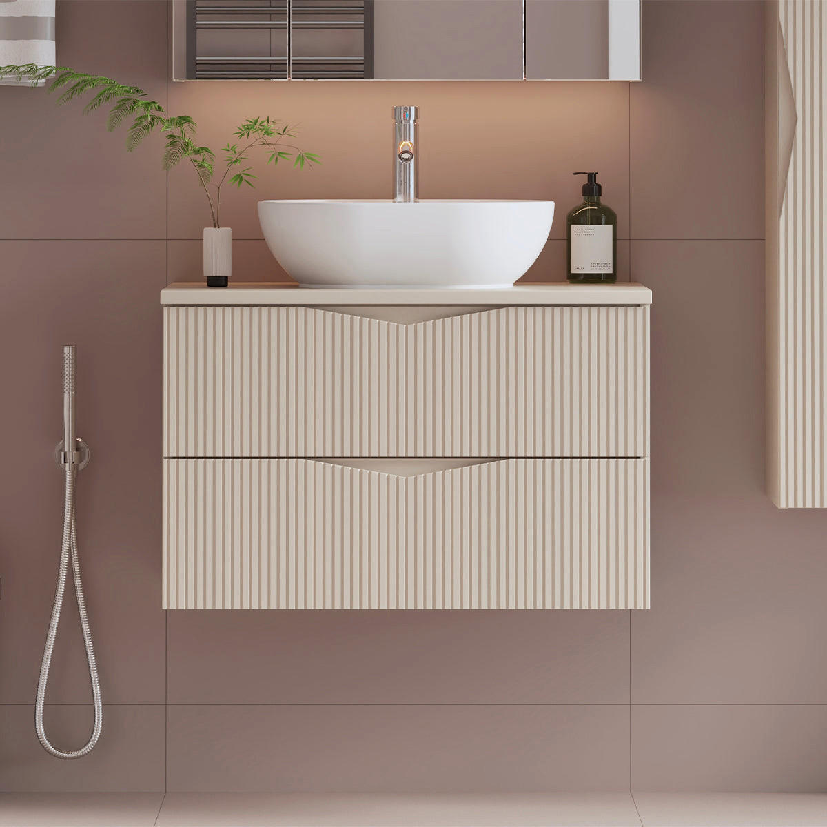DONJI ELEMENT ZA UMIVAONIK 80.6cm Tao Kašmir - boje kašmira, drvni materijal (80.6/52.2/46.5cm) - Petits-meubles
