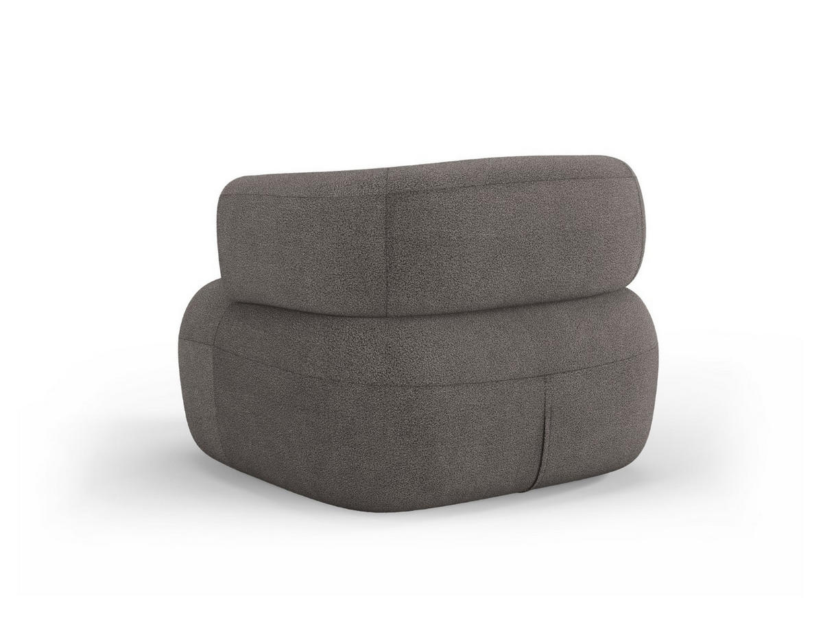SESSEL Jenny aus Boucle grau - Grau, Textil (88/73/90cm) - Micadoni
