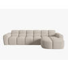 ECKSOFA rechts Lisa aus strukturiertem Stoff sand 4 Sitzplätze - Sandfarben, Textil (170/310cm) - Micadoni