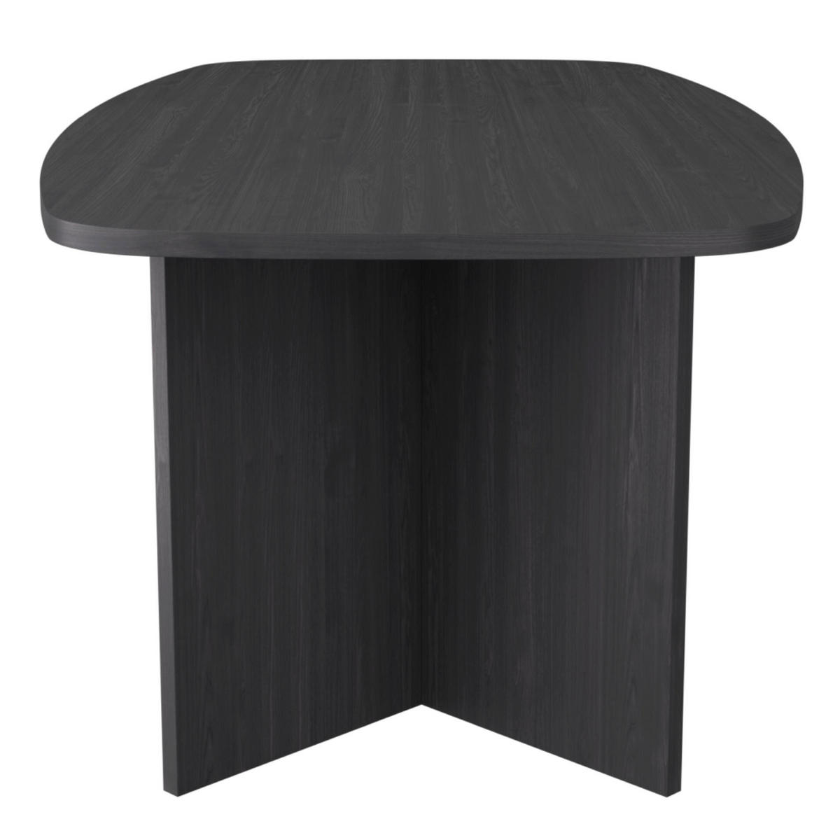 ESSTISCH PIANO Holzoptik Esche Schwarzgrau 190x100 cm - Schwarz, Holzwerkstoff (100/190/74.5cm) - Selsey