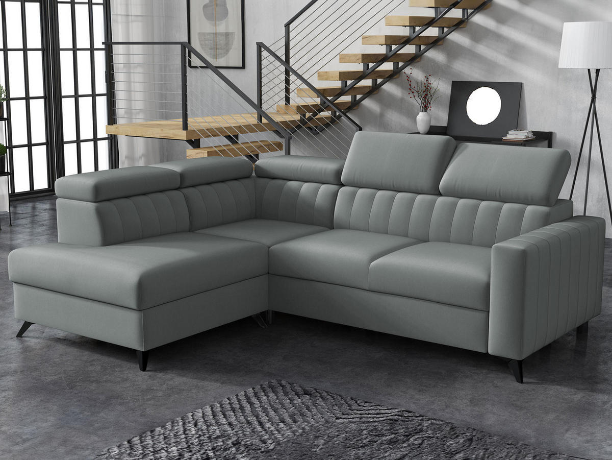 ECKSOFA Milano 2RRLXP, Seite: Links LXP+R+2R - Graphitfarben, Holz/Textil (249/195cm) - MIRJAN24