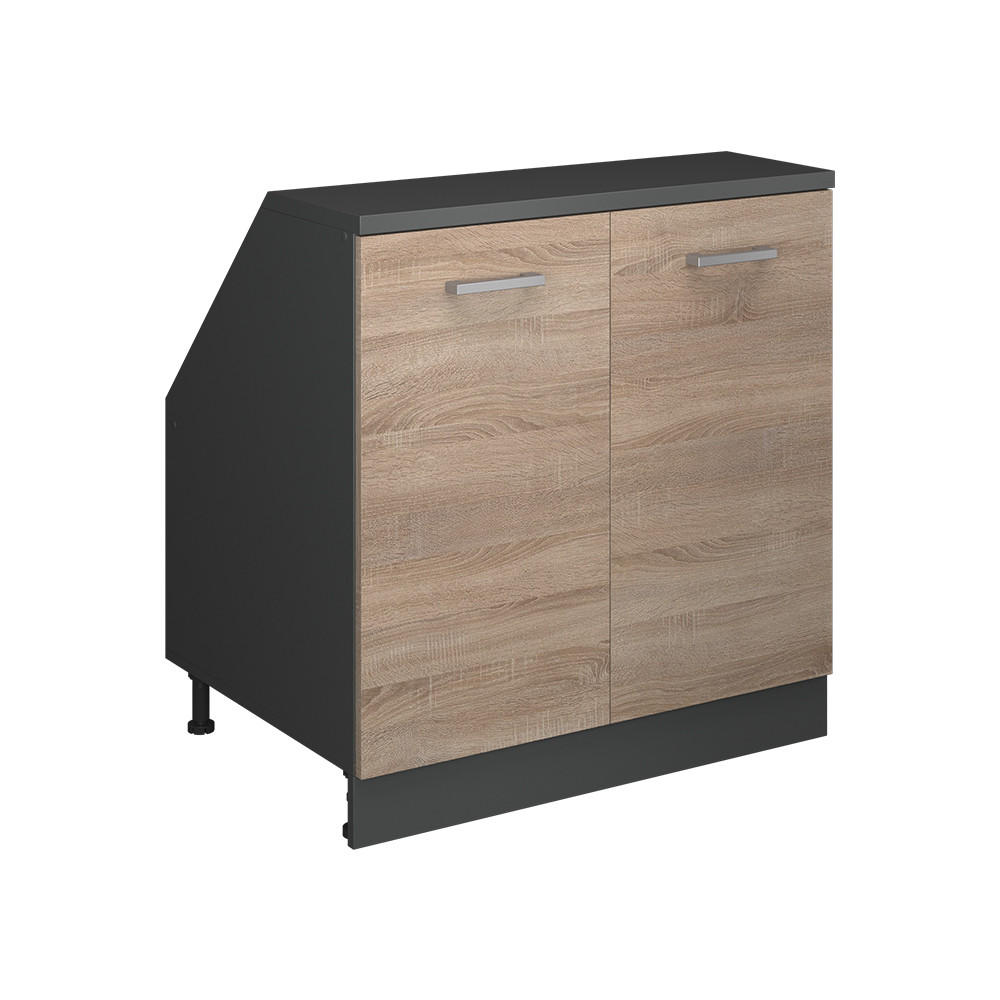 ŠIKMÁ SKRIŇA Rion Sonoma 80 x 81.6 cm s 2 dverami, korpus skrine hĺbka 60 cm - antracitová/dub sonoma, kompozitné drevo (80/83.8/60cm) - Vicco